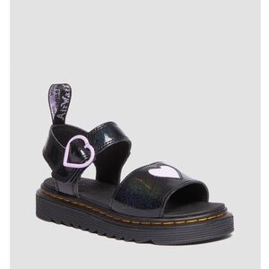 Dr. Martens Kids Sandals with Black and Pink Accents